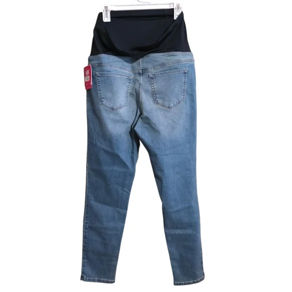 Isabel Maternity Crossover Panel Jeggings Medium Wash Size 12 - Picture 7 of 14